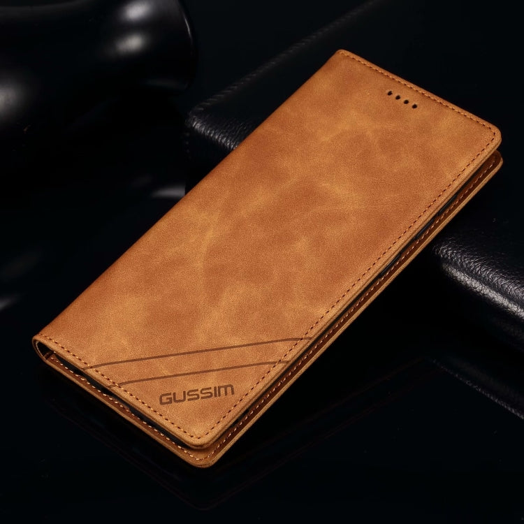 GUSSIM GS-001 Business Style Horizontal Flip Skin Feel PU Leather Case with Holder & Card Slots & Wallet & Photo Frame, For Samsung Galaxy M11, For Samsung Galaxy A21