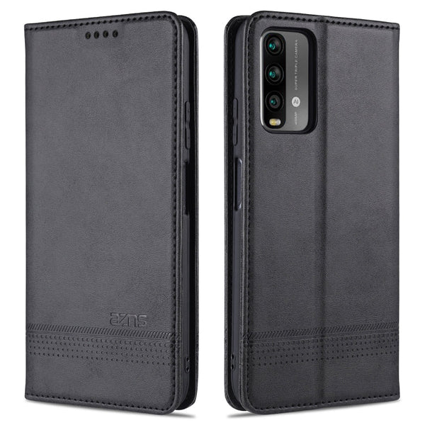 AZNS Magnetic Calf Texture Horizontal Flip Leather Case with Card Slots & Holder & Wallet, For Xiaomi Poco M3, For Xiaomi Redmi Note 9, For Oppo A92s