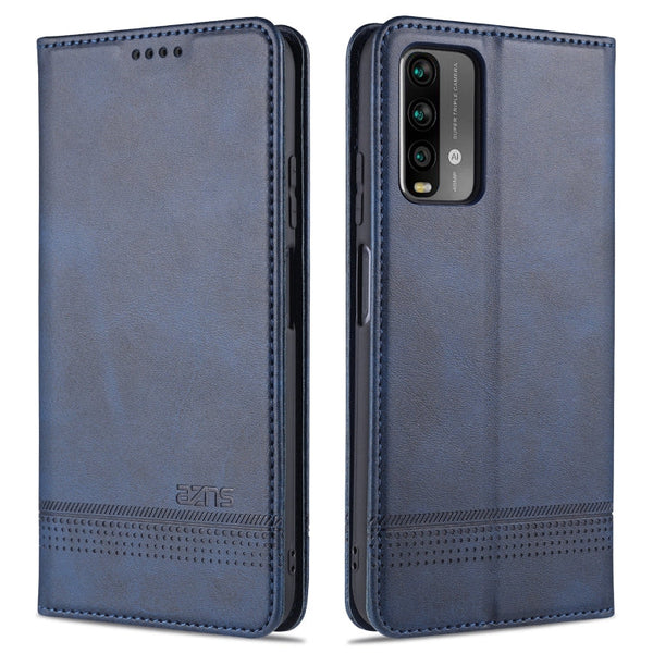 AZNS Magnetic Calf Texture Horizontal Flip Leather Case with Card Slots & Holder & Wallet, For Xiaomi Poco M3, For Xiaomi Redmi Note 9, For Oppo A92s