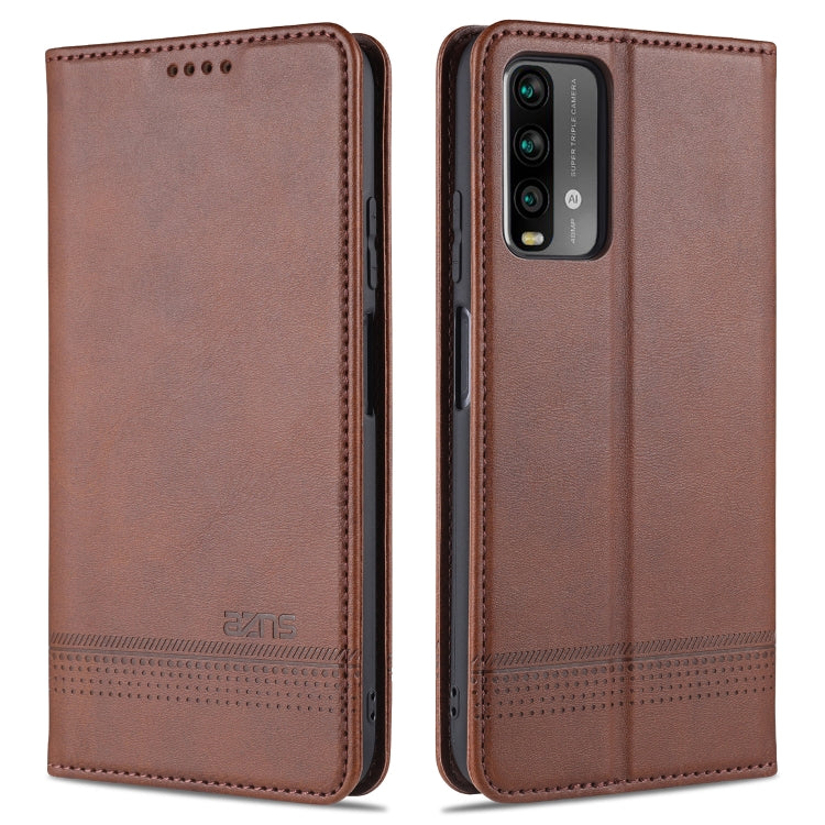 AZNS Magnetic Calf Texture Horizontal Flip Leather Case with Card Slots & Holder & Wallet, For Xiaomi Poco M3, For Xiaomi Redmi Note 9, For Oppo A92s