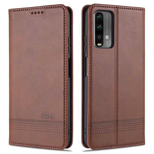 AZNS Magnetic Calf Texture Horizontal Flip Leather Case with Card Slots & Holder & Wallet, For Xiaomi Poco M3, For Xiaomi Redmi Note 9, For Oppo A92s