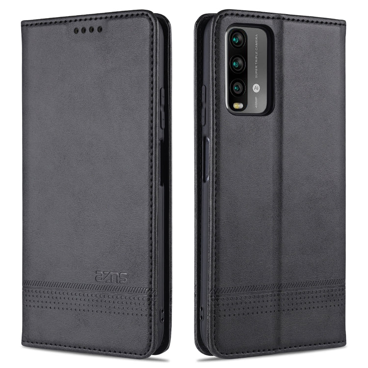 AZNS Magnetic Calf Texture Horizontal Flip Leather Case with Card Slots & Holder & Wallet, For Xiaomi Poco M3, For Xiaomi Redmi Note 9, For Oppo A92s