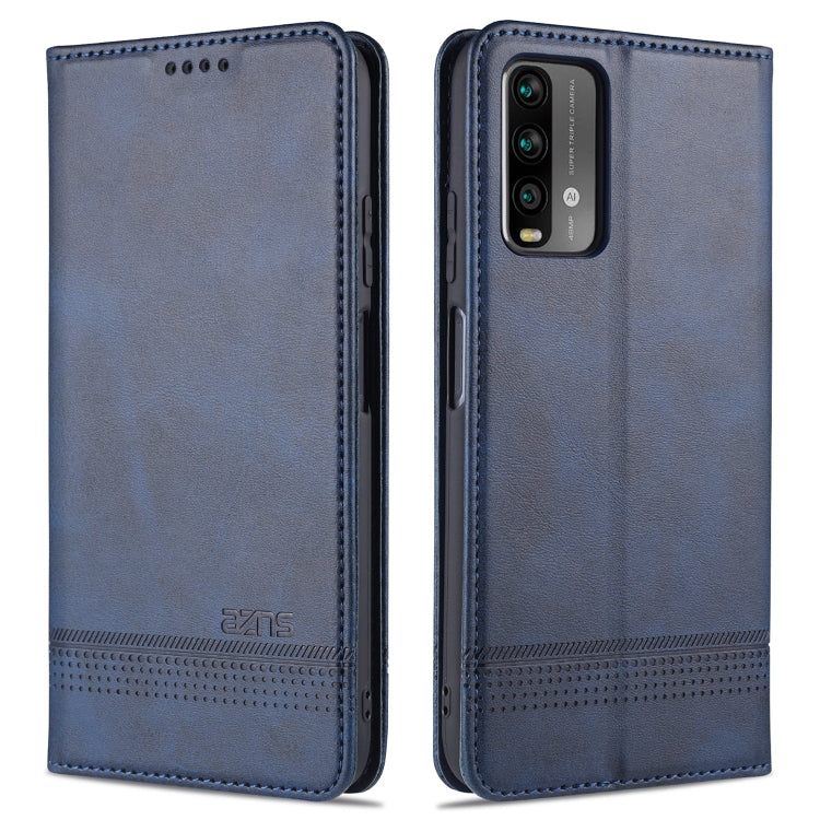 AZNS Magnetic Calf Texture Horizontal Flip Leather Case with Card Slots & Holder & Wallet, For Xiaomi Poco M3, For Xiaomi Redmi Note 9, For Oppo A92s