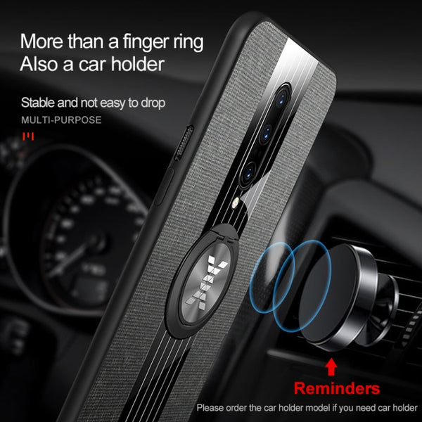 XINLI Stitching Cloth Textue Shockproof TPU Protective Case with Ring Holder, For OnePlus 6, For OnePlus 6T, For OnePlus 7 Pro, For Meizu Note 8, For Meizu Note 9