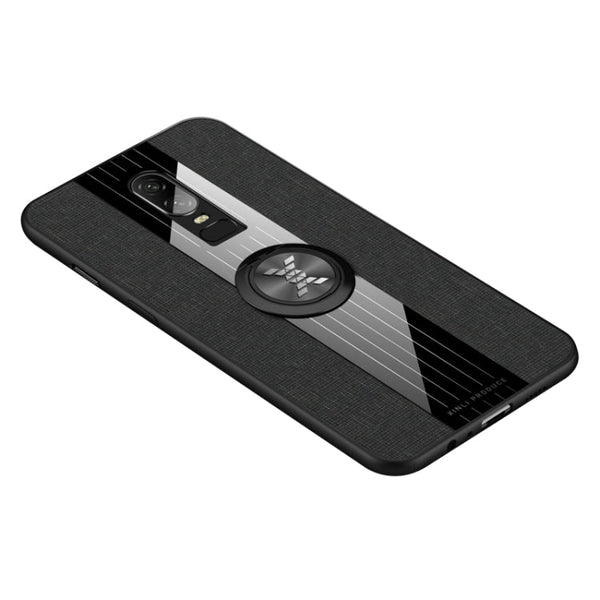 XINLI Stitching Cloth Textue Shockproof TPU Protective Case with Ring Holder, For OnePlus 6, For OnePlus 6T, For OnePlus 7 Pro, For Meizu Note 8, For Meizu Note 9