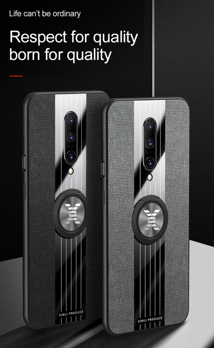 XINLI Stitching Cloth Textue Shockproof TPU Protective Case with Ring Holder, For OnePlus 6, For OnePlus 6T, For OnePlus 7 Pro, For Meizu Note 8, For Meizu Note 9