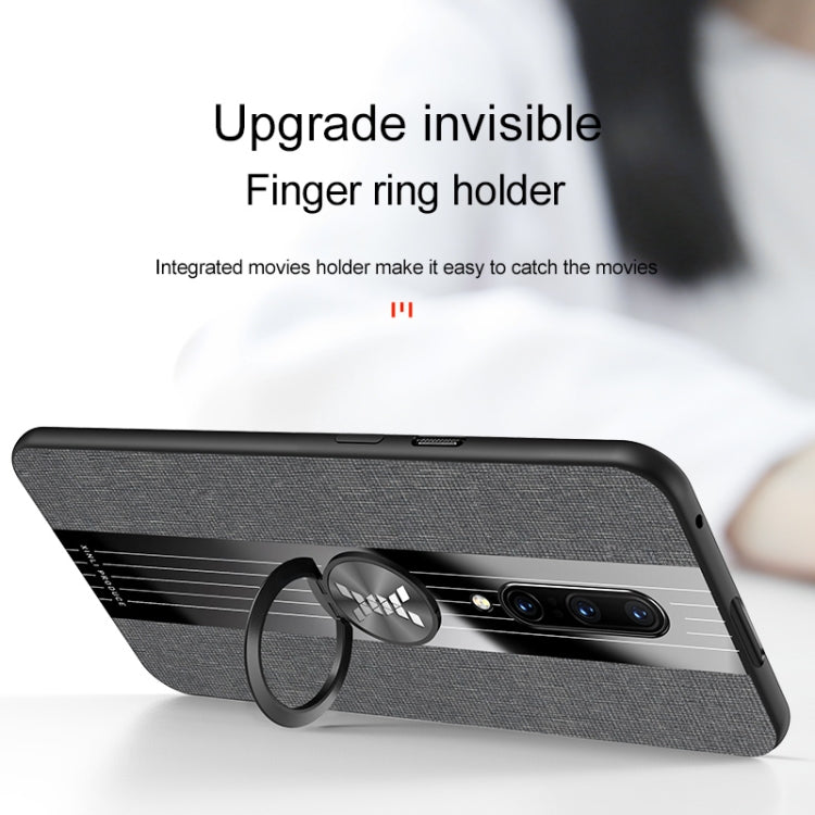 XINLI Stitching Cloth Textue Shockproof TPU Protective Case with Ring Holder, For OnePlus 6, For OnePlus 6T, For OnePlus 7 Pro, For Meizu Note 8, For Meizu Note 9