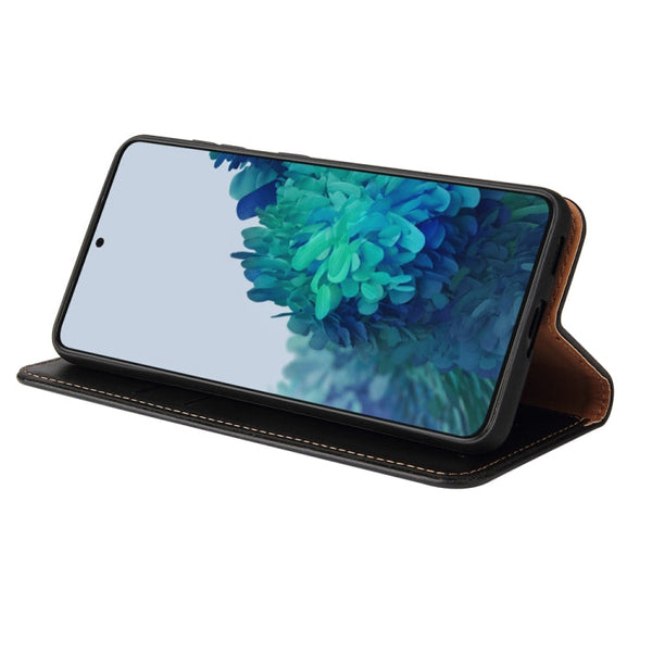 Fierre Shann PU Genuine Leather Texture Horizontal Flip Leather Case with Holder & Card Slots & Wallet, For Samsung Galaxy S21 5G, For Samsung Galaxy S21+ 5G, For Samsung Galaxy S21 Ultra 5G