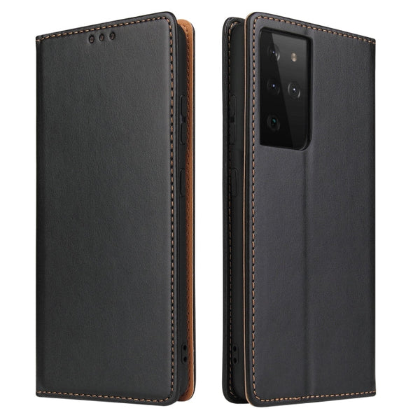 Fierre Shann PU Genuine Leather Texture Horizontal Flip Leather Case with Holder & Card Slots & Wallet, For Samsung Galaxy S21 5G, For Samsung Galaxy S21+ 5G, For Samsung Galaxy S21 Ultra 5G