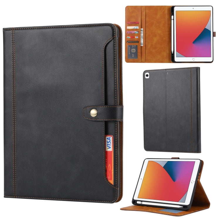 Calf Texture Double Fold Clasp Horizontal Flip Leather Case with Photo Frame & Holder & Card Slots & Wallet