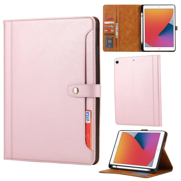 Calf Texture Double Fold Clasp Horizontal Flip Leather Case with Photo Frame & Holder & Card Slots & Wallet
