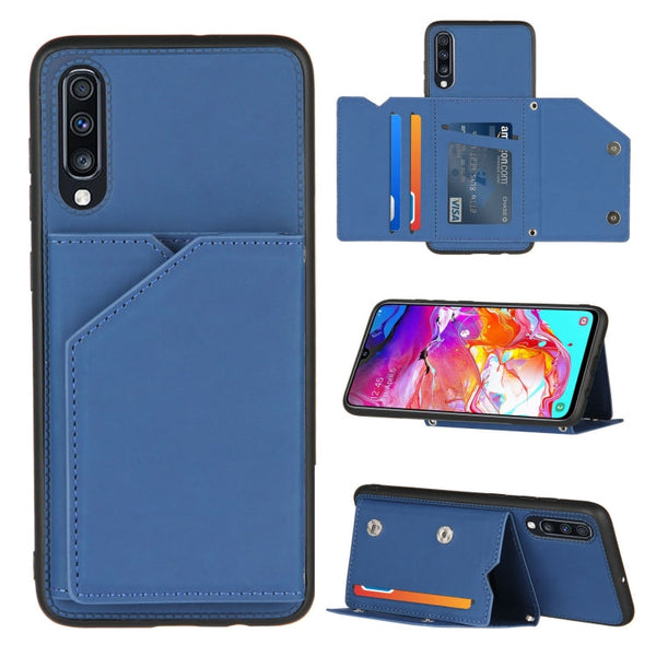 Skin Feel PU + TPU + PC Back Cover Shockproof Case with Card Slots & Holder & Photo Frame, For OPPO Realme 7, For Samsung Galaxy A50 & A30s & A50s, For OPPO Realme C11, For Samsung Galaxy A70 & A70s