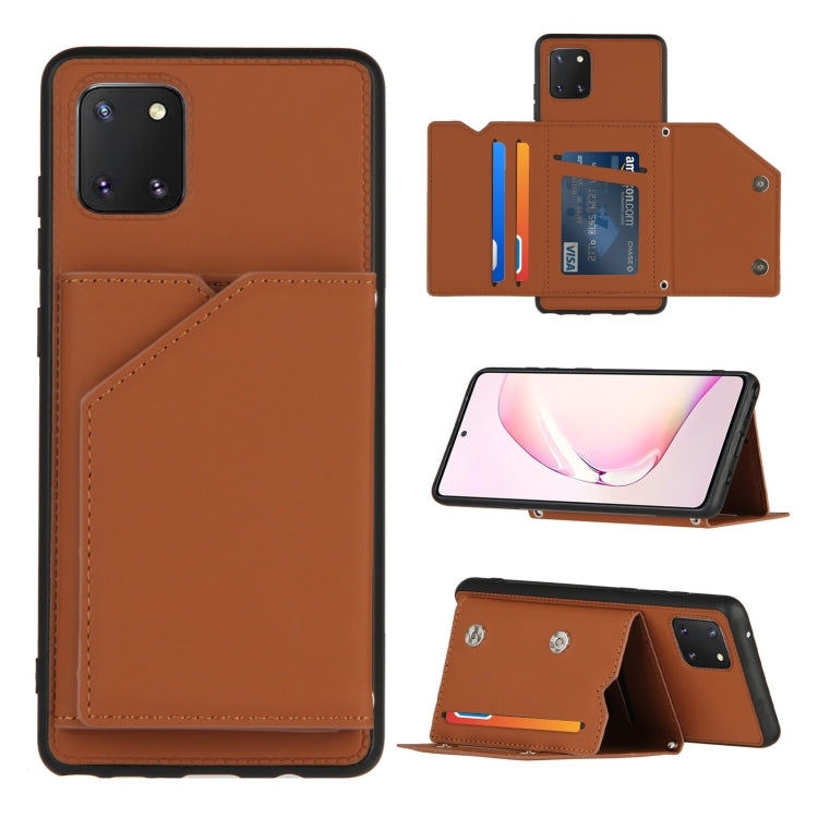 Skin Feel PU + TPU + PC Back Cover Shockproof Case with Card Slots & Holder & Photo Frame, For OPPO Realme C15, For Samsung Galaxy M60s & A81, For Huawei P40 Lite & Nova 6 SE, For Samsung Galaxy S20 FE