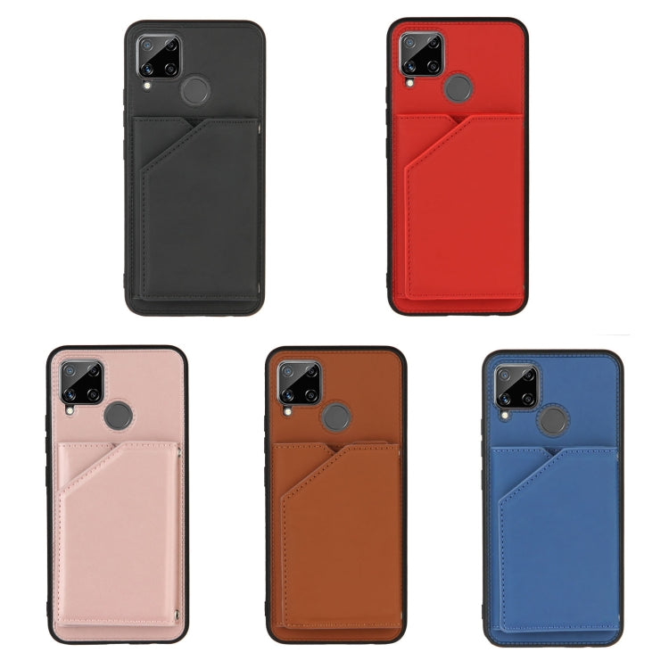 Skin Feel PU + TPU + PC Back Cover Shockproof Case with Card Slots & Holder & Photo Frame, For OPPO Realme C15, For Samsung Galaxy M60s & A81, For Huawei P40 Lite & Nova 6 SE, For Samsung Galaxy S20 FE