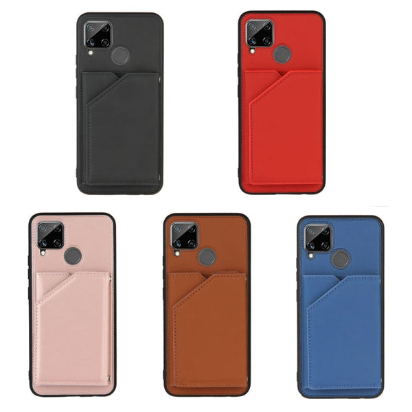 Skin Feel PU + TPU + PC Back Cover Shockproof Case with Card Slots & Holder & Photo Frame, For OPPO Realme C15, For Samsung Galaxy M60s & A81, For Huawei P40 Lite & Nova 6 SE, For Samsung Galaxy S20 FE