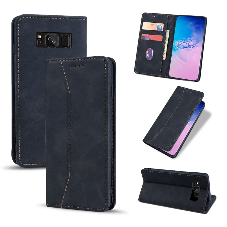 Skin-feel Calfskin Texture Magnetic Dual-Fold Horizontal Flip Leather Case with Holder & Card Slots & Wallet