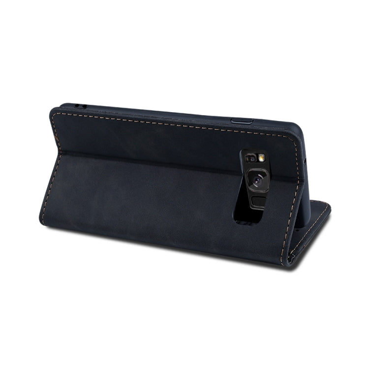 Skin-feel Calfskin Texture Magnetic Dual-Fold Horizontal Flip Leather Case with Holder & Card Slots & Wallet