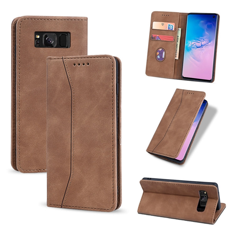 Skin-feel Calfskin Texture Magnetic Dual-Fold Horizontal Flip Leather Case with Holder & Card Slots & Wallet