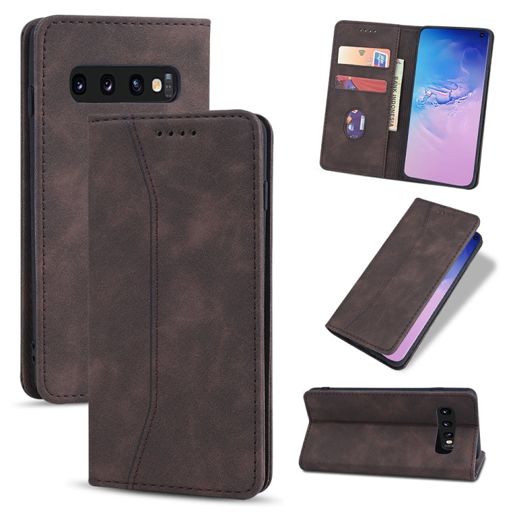 Skin-feel Calfskin Texture Magnetic Dual-Fold Horizontal Flip Leather Case with Holder & Card Slots & Wallet