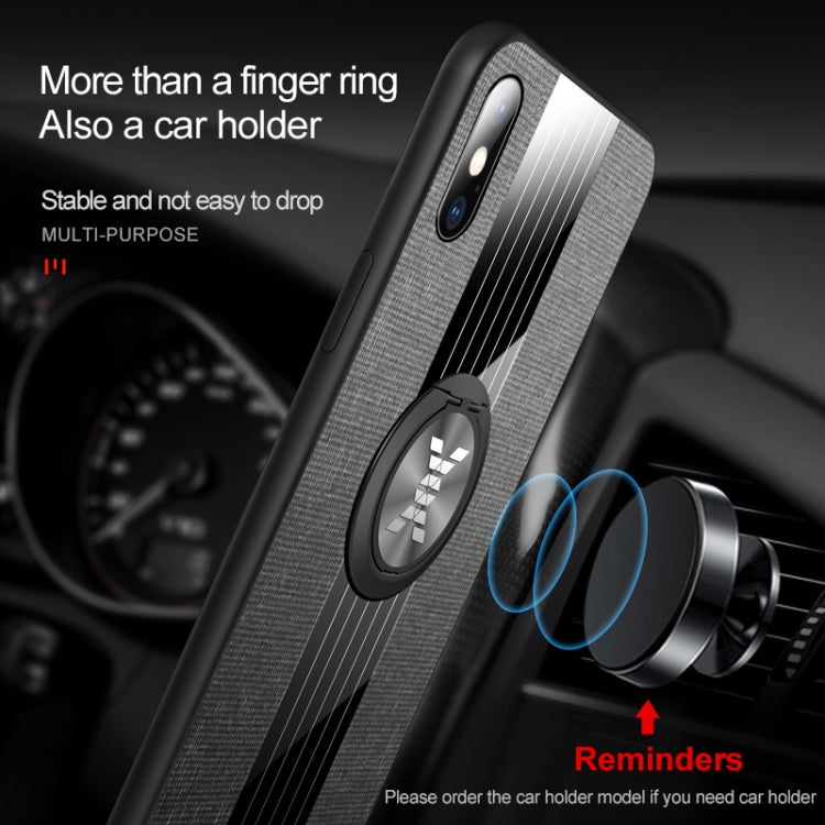 XINLI Stitching Cloth Textue Shockproof TPU Protective Case with Ring Holder, For iPhone XS Max, For iPhone 6 / 6s, For iPhone 6 Plus / 6s Plus