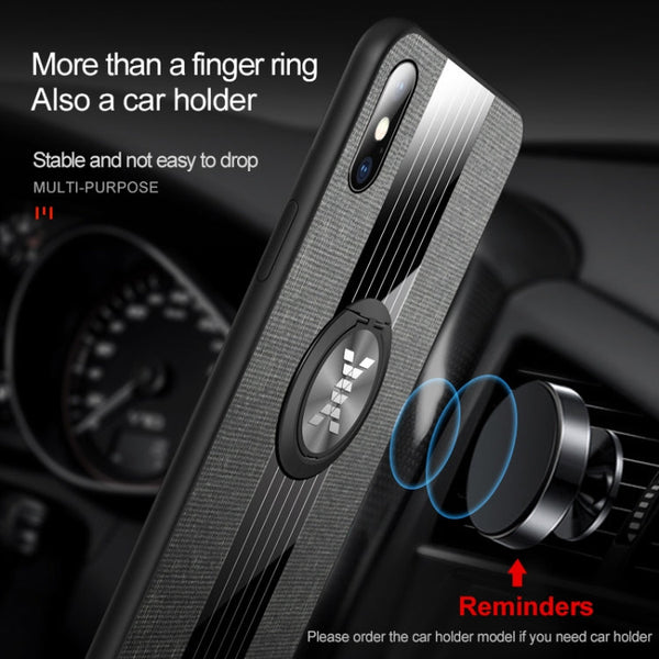 XINLI Stitching Cloth Textue Shockproof TPU Protective Case with Ring Holder, For iPhone XS Max, For iPhone 6 / 6s, For iPhone 6 Plus / 6s Plus