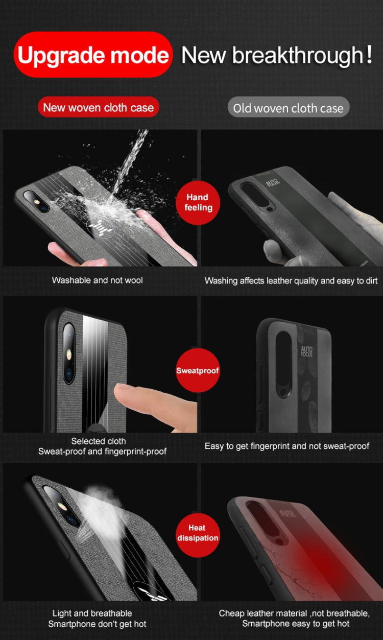 XINLI Stitching Cloth Textue Shockproof TPU Protective Case with Ring Holder, For iPhone XS Max, For iPhone 6 / 6s, For iPhone 6 Plus / 6s Plus