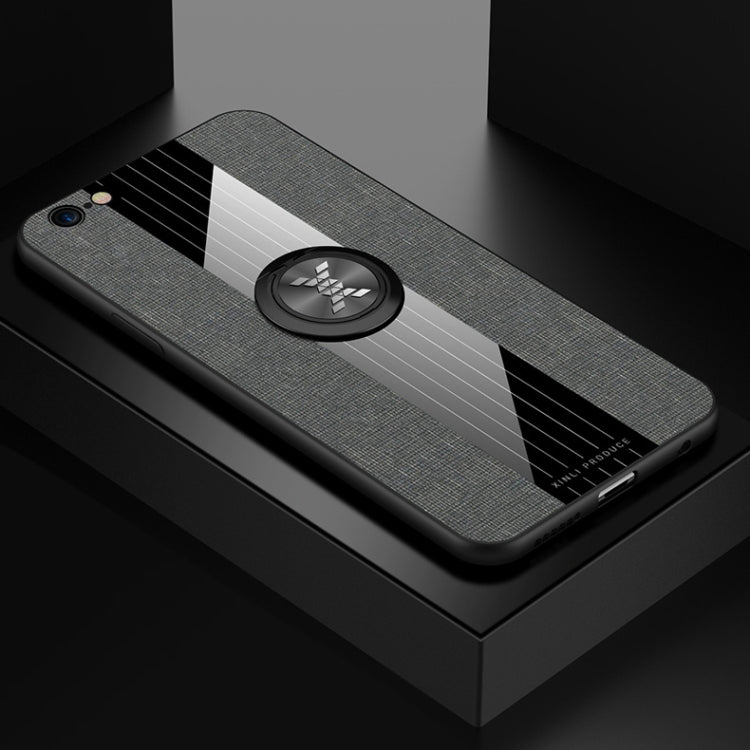 XINLI Stitching Cloth Textue Shockproof TPU Protective Case with Ring Holder, For iPhone XS Max, For iPhone 6 / 6s, For iPhone 6 Plus / 6s Plus
