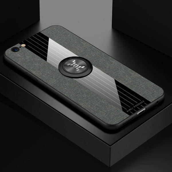 XINLI Stitching Cloth Textue Shockproof TPU Protective Case with Ring Holder, For iPhone XS Max, For iPhone 6 / 6s, For iPhone 6 Plus / 6s Plus