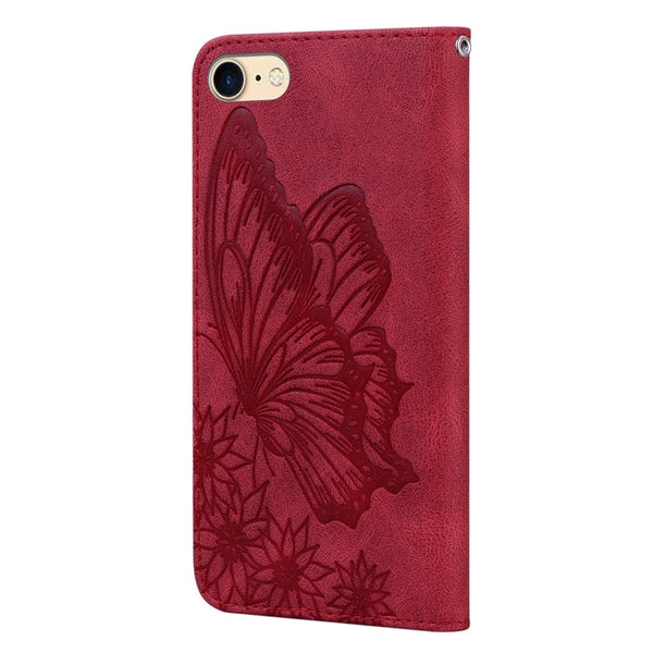 Retro Skin Feel Butterflies Embossing Horizontal Flip Leather Case with Holder & Card Slots & Wallet, For iPhone 6 / 6s, For iPhone 6 Plus / 6s Plus, For iPhone SE 2022 / SE 2020 / 8 / 7, For iPhone 8 Plus / 7Plus