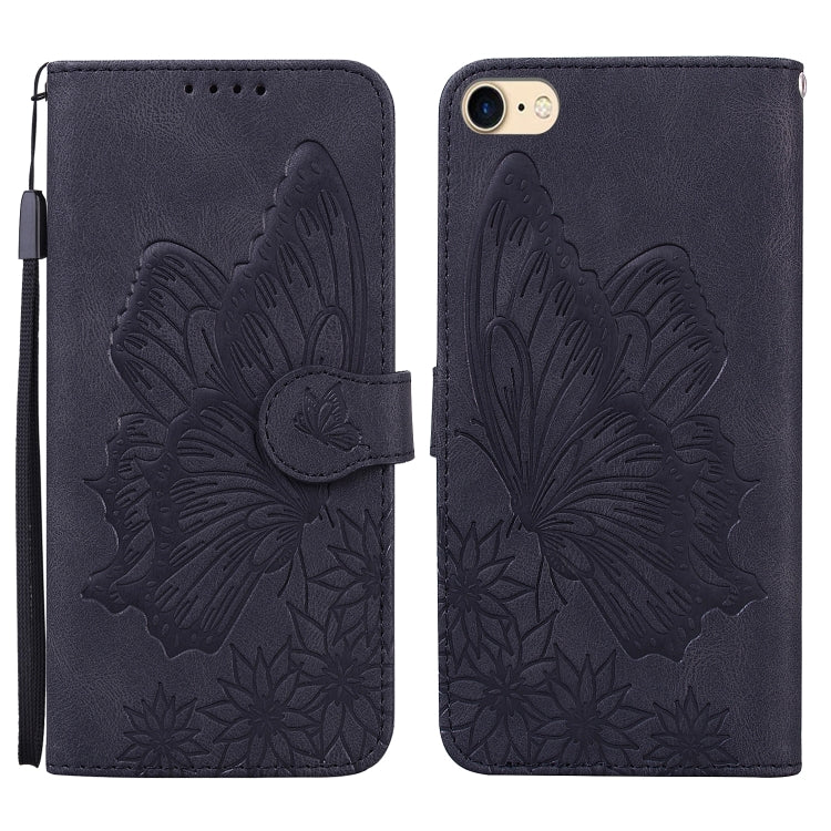 Retro Skin Feel Butterflies Embossing Horizontal Flip Leather Case with Holder & Card Slots & Wallet, For iPhone 6 / 6s, For iPhone 6 Plus / 6s Plus, For iPhone SE 2022 / SE 2020 / 8 / 7, For iPhone 8 Plus / 7Plus