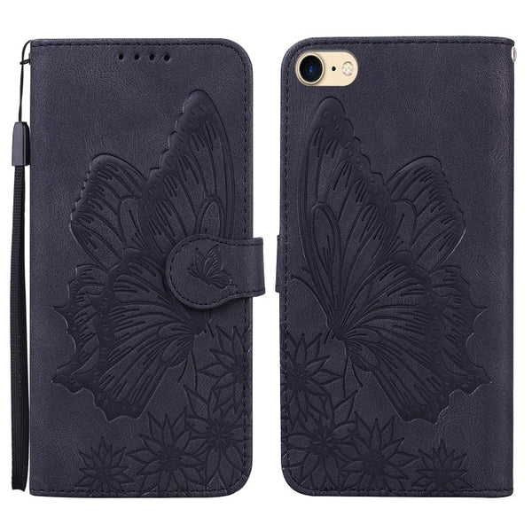 Retro Skin Feel Butterflies Embossing Horizontal Flip Leather Case with Holder & Card Slots & Wallet, For iPhone 6 / 6s, For iPhone 6 Plus / 6s Plus, For iPhone SE 2022 / SE 2020 / 8 / 7, For iPhone 8 Plus / 7Plus