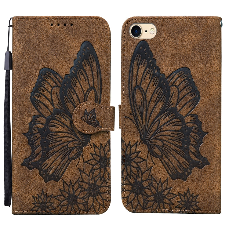 Retro Skin Feel Butterflies Embossing Horizontal Flip Leather Case with Holder & Card Slots & Wallet, For iPhone 6 / 6s, For iPhone 6 Plus / 6s Plus, For iPhone SE 2022 / SE 2020 / 8 / 7, For iPhone 8 Plus / 7Plus