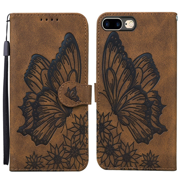 Retro Skin Feel Butterflies Embossing Horizontal Flip Leather Case with Holder & Card Slots & Wallet, For iPhone 6 / 6s, For iPhone 6 Plus / 6s Plus, For iPhone SE 2022 / SE 2020 / 8 / 7, For iPhone 8 Plus / 7Plus