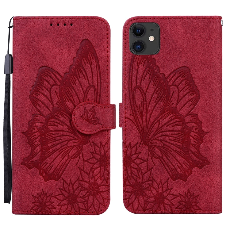 Retro Skin Feel Butterflies Embossing Horizontal Flip Leather Case with Holder & Card Slots & Wallet, For iPhone 11, For iPhone 11 Pro, For iPhone 11 Pro Max, For iPhone 12 mini