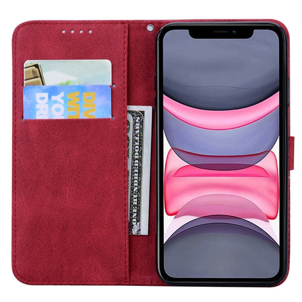 Retro Skin Feel Butterflies Embossing Horizontal Flip Leather Case with Holder & Card Slots & Wallet, For iPhone 11, For iPhone 11 Pro, For iPhone 11 Pro Max, For iPhone 12 mini