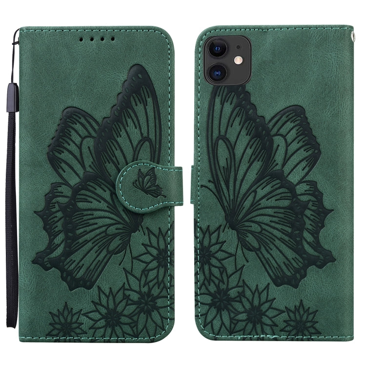 Retro Skin Feel Butterflies Embossing Horizontal Flip Leather Case with Holder & Card Slots & Wallet, For iPhone 11, For iPhone 11 Pro, For iPhone 11 Pro Max, For iPhone 12 mini