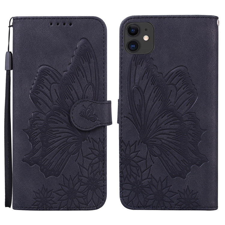Retro Skin Feel Butterflies Embossing Horizontal Flip Leather Case with Holder & Card Slots & Wallet, For iPhone 11, For iPhone 11 Pro, For iPhone 11 Pro Max, For iPhone 12 mini