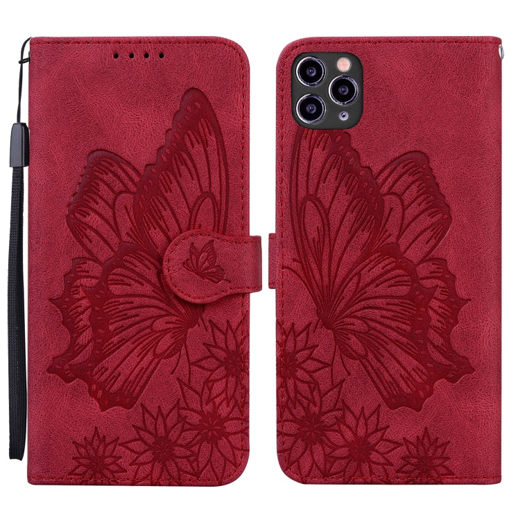 Retro Skin Feel Butterflies Embossing Horizontal Flip Leather Case with Holder & Card Slots & Wallet, For iPhone 11, For iPhone 11 Pro, For iPhone 11 Pro Max, For iPhone 12 mini