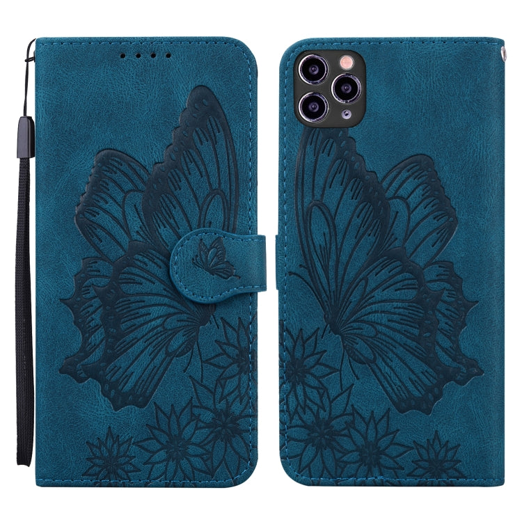 Retro Skin Feel Butterflies Embossing Horizontal Flip Leather Case with Holder & Card Slots & Wallet, For iPhone 11, For iPhone 11 Pro, For iPhone 11 Pro Max, For iPhone 12 mini