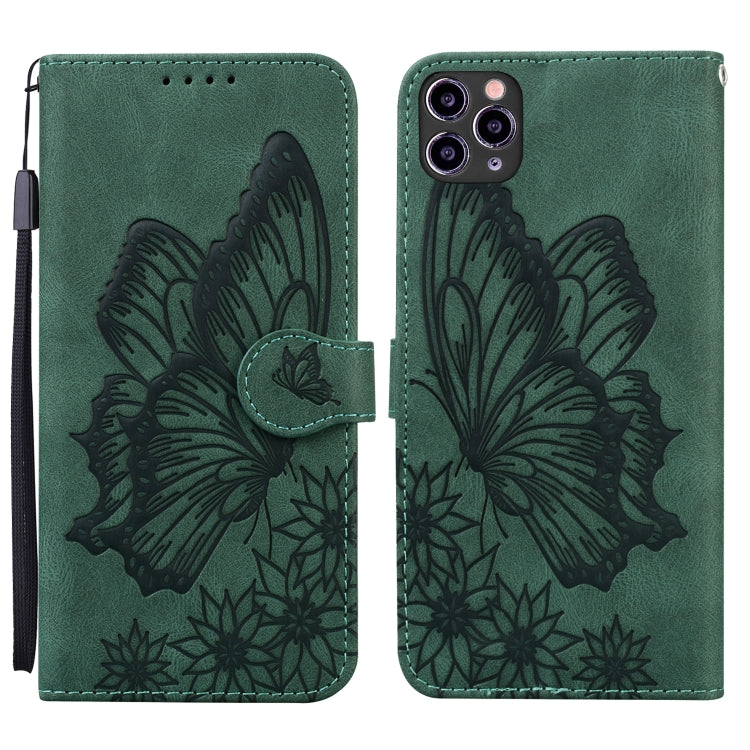 Retro Skin Feel Butterflies Embossing Horizontal Flip Leather Case with Holder & Card Slots & Wallet, For iPhone 11, For iPhone 11 Pro, For iPhone 11 Pro Max, For iPhone 12 mini