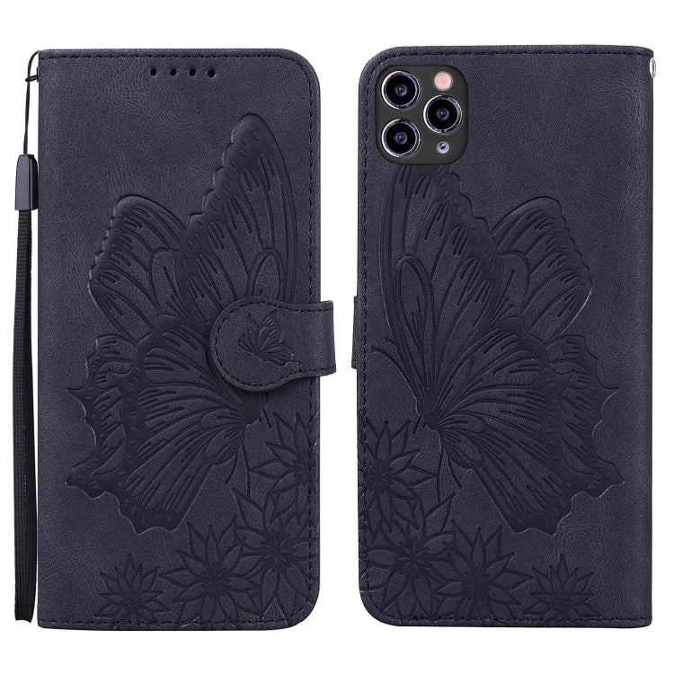 Retro Skin Feel Butterflies Embossing Horizontal Flip Leather Case with Holder & Card Slots & Wallet, For iPhone 11, For iPhone 11 Pro, For iPhone 11 Pro Max, For iPhone 12 mini