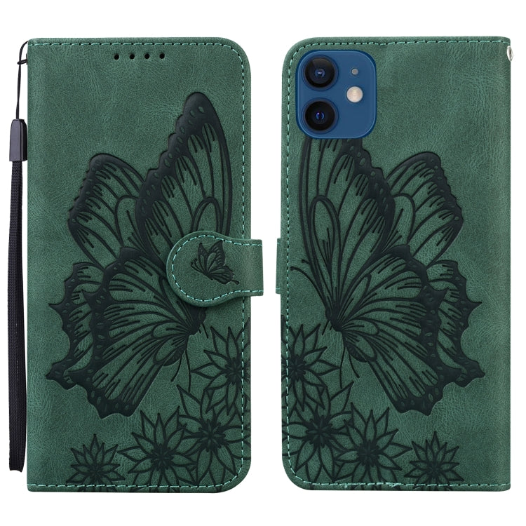 Retro Skin Feel Butterflies Embossing Horizontal Flip Leather Case with Holder & Card Slots & Wallet, For iPhone 12 / 12 Pro, For iPhone 12 Pro Max, For iPhone XR, For iPhone X / XS