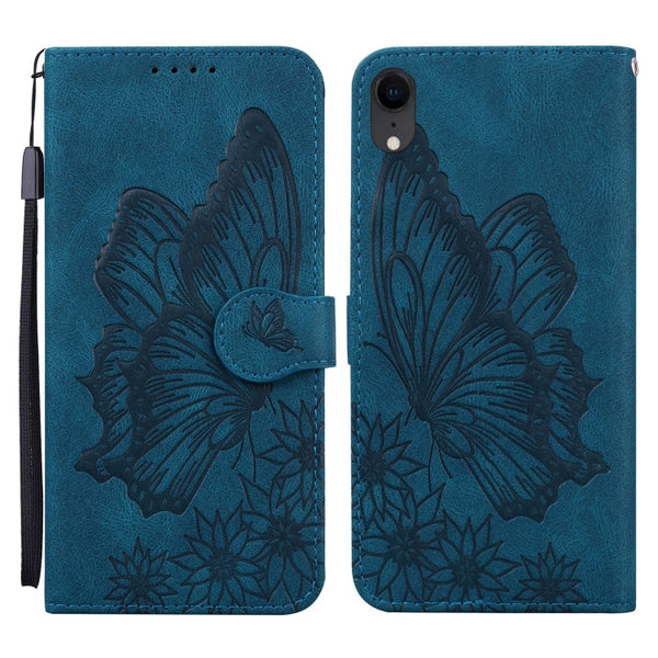 Retro Skin Feel Butterflies Embossing Horizontal Flip Leather Case with Holder & Card Slots & Wallet, For iPhone 12 / 12 Pro, For iPhone 12 Pro Max, For iPhone XR, For iPhone X / XS