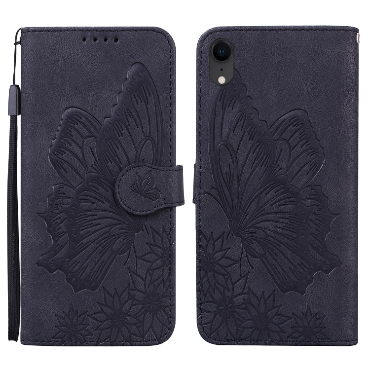 Retro Skin Feel Butterflies Embossing Horizontal Flip Leather Case with Holder & Card Slots & Wallet, For iPhone 12 / 12 Pro, For iPhone 12 Pro Max, For iPhone XR, For iPhone X / XS