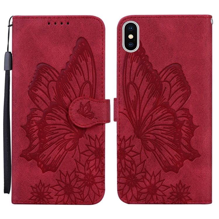 Retro Skin Feel Butterflies Embossing Horizontal Flip Leather Case with Holder & Card Slots & Wallet, For iPhone 12 / 12 Pro, For iPhone 12 Pro Max, For iPhone XR, For iPhone X / XS