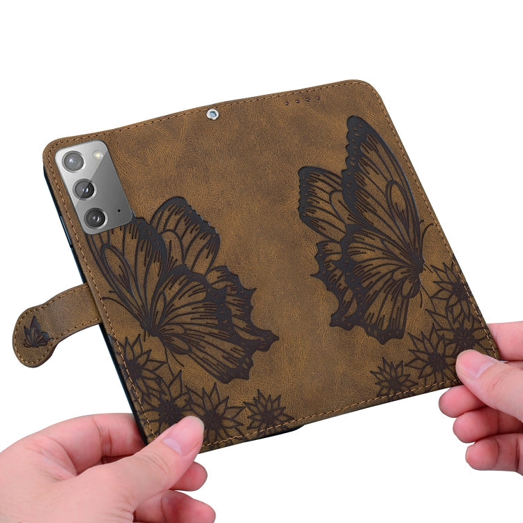Retro Skin Feel Butterflies Embossing Horizontal Flip Leather Case with Holder & Card Slots & Wallet, For Samsung Galaxy Note20, For Samsung Galaxy Note20 5G, For Samsung Galaxy S20, For Samsung Galaxy S20 FE