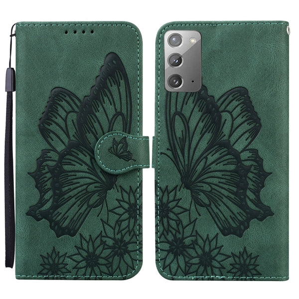 Retro Skin Feel Butterflies Embossing Horizontal Flip Leather Case with Holder & Card Slots & Wallet, For Samsung Galaxy Note20, For Samsung Galaxy Note20 5G, For Samsung Galaxy S20, For Samsung Galaxy S20 FE