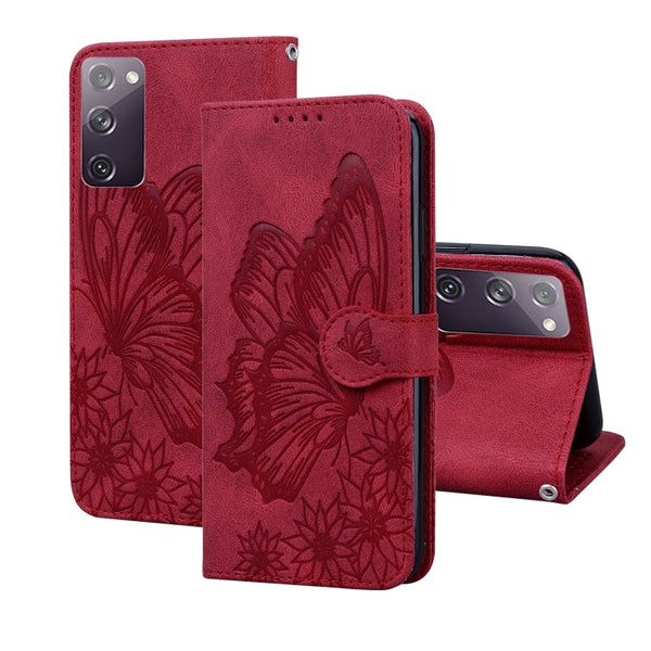 Retro Skin Feel Butterflies Embossing Horizontal Flip Leather Case with Holder & Card Slots & Wallet, For Samsung Galaxy Note20, For Samsung Galaxy Note20 5G, For Samsung Galaxy S20, For Samsung Galaxy S20 FE