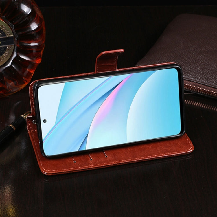 idewei Crazy Horse Texture Horizontal Flip Leather Case with Holder & Card Slots & Wallet, For Xiaomi Mi 10i 5G, For ZTE Zmax 10