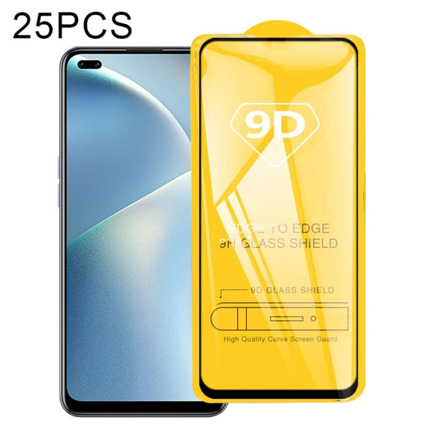 25 PCS 9D Full Glue Full Screen Tempered Glass Film